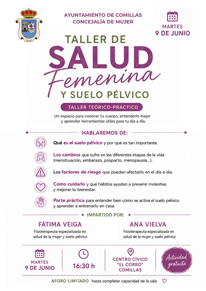 Taller de salud femenina y suelo pélvico